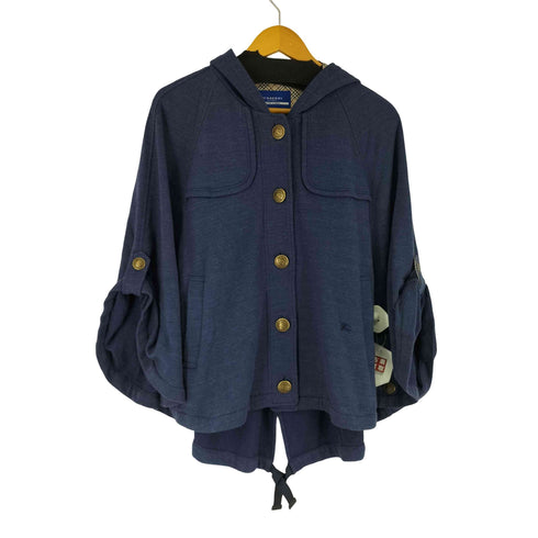 バーバリーブルーレーベル BURBERRY BLUE LABEL 金ボタン ポンチョ レディース 38