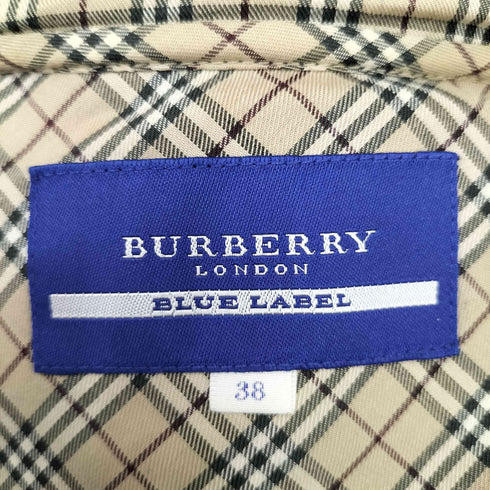バーバリーブルーレーベル BURBERRY BLUE LABEL 金ボタン ポンチョ レディース 38