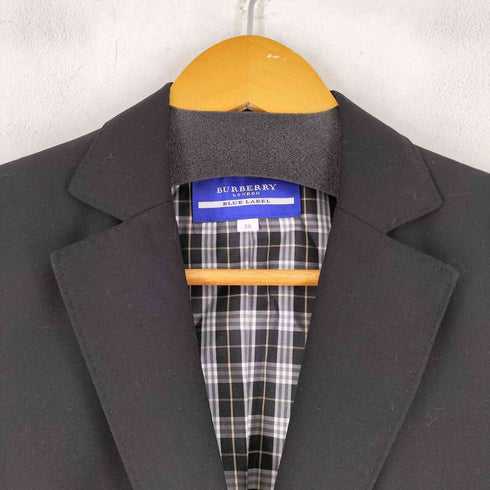 バーバリーブルーレーベル BURBERRY BLUE LABEL セットアップ 裏地チェック テーラードジャケット スカート レディース 38