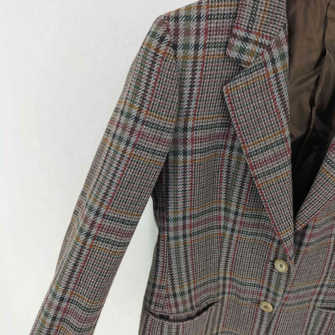 エルメネジルドゼニア Ermenegildo Zegna イタリア製 チェック2Bテーラードジャケット レディース