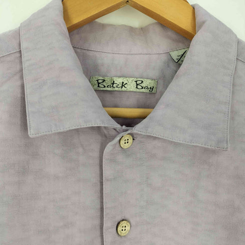 BATCK BAY レーヨン ポリ エンボス S/S レギュラーカラーシャツ メンズ import:XL