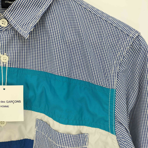コムデギャルソンオム COMME des GARCONS HOMME 20ss ギンガムチェック パッチワーク シャツ メンズ JPN:XS