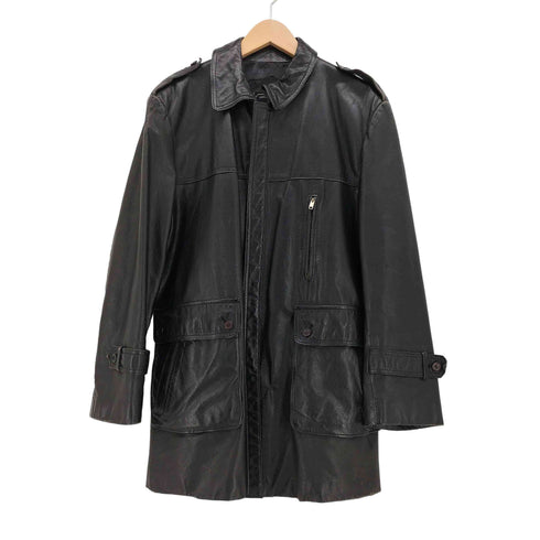 EXCELLENT DESIGN cow leather カウレザー カーコート メンズ import:M