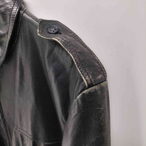 EXCELLENT DESIGN cow leather カウレザー カーコート メンズ import:M