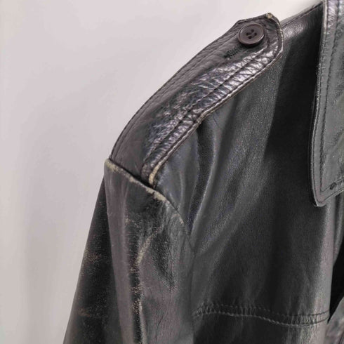 EXCELLENT DESIGN cow leather カウレザー カーコート メンズ import:M