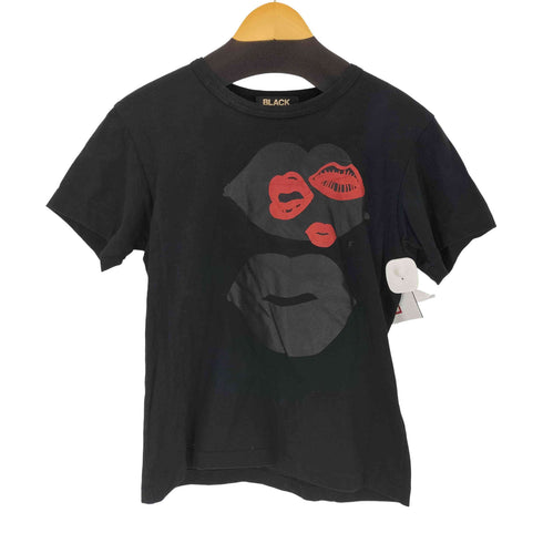 ブラックコムデギャルソン BLACK COMME des GARCONS 15SS リップ プリントS/Sカットソー レディース JPN:S