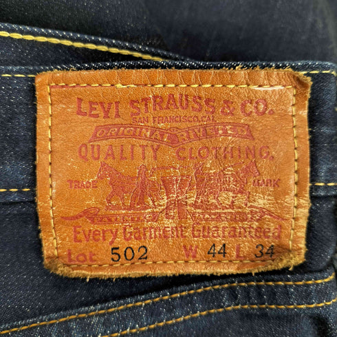 リーバイス Levis 復刻 ボタン裏刻印無 502 セルビッチ デニム パンツ 赤耳 黒カン メンズ W44 L34