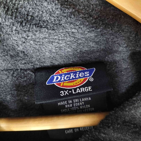 ディッキーズ Dickies 00S 裏地フリース 企業ロゴ 刺繍 リップストップ フーデット ナイロン ジャケット メンズ 3XL