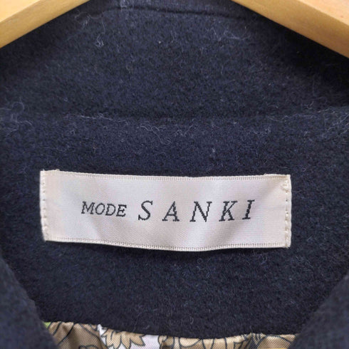 MODE SANKI 裏地総柄 ウールナイロン ロングコート レディース JPN:M