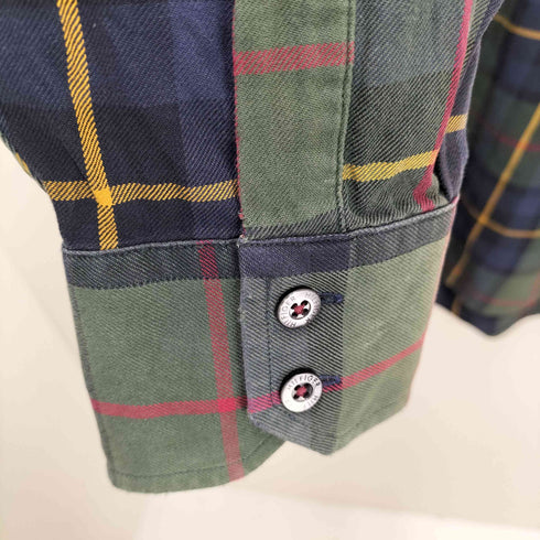 トミーヒルフィガー TOMMY HILFIGER フロントポケット ロゴ刺繍 チェック ボタンダウン長袖シャツ メンズ import:M