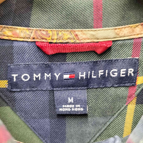 トミーヒルフィガー TOMMY HILFIGER フロントポケット ロゴ刺繍 チェック ボタンダウン長袖シャツ メンズ import:M
