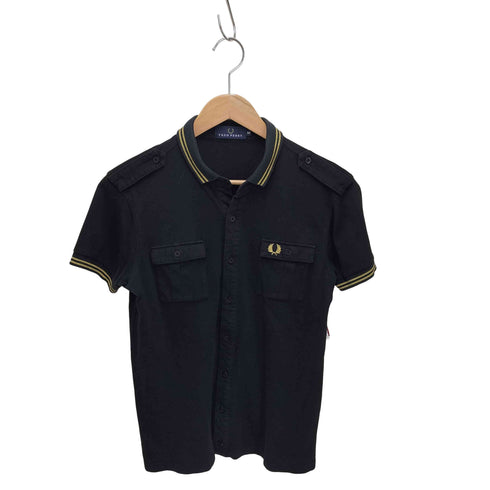 フレッドペリー FRED PERRY ワンポイント刺繍 エポレット 鹿の子ポロシャツ メンズ import:M