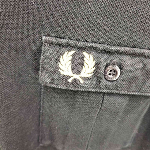 フレッドペリー FRED PERRY ワンポイント刺繍 エポレット 鹿の子ポロシャツ メンズ import:M