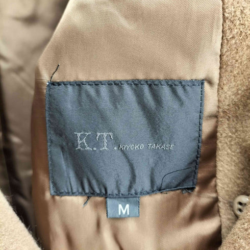 ケーティーキヨコタカセ K.T KIYOKO TAKASE CASHMERE&WOOL カシミヤ混 ダブル チェスターコート レディース JPN:M
