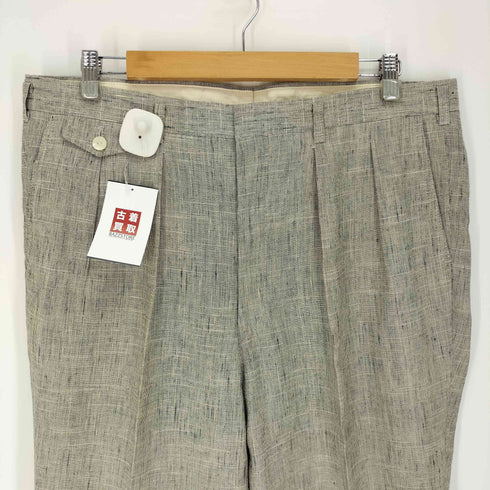 ダックス DAKS インタック 2タック リネンスラックスパンツ メンズ JPN:84-94