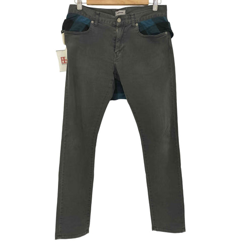 アンダーカバーイズム UNDERCOVERISM 12SS openstrings期 ネルシャツドッキング ストレッチ スキニー スリム パンツ メンズ JPN:2