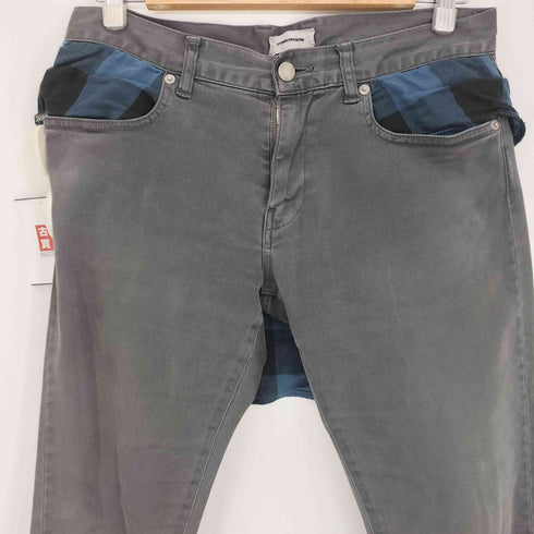 アンダーカバーイズム UNDERCOVERISM 12SS openstrings期 ネルシャツドッキング ストレッチ スキニー スリム パンツ メンズ JPN:2