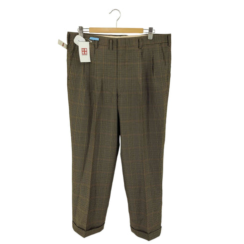 ダックス DAKS チェック柄 2タックスラックスパンツ 裾ダブル メンズ JPN:84-94