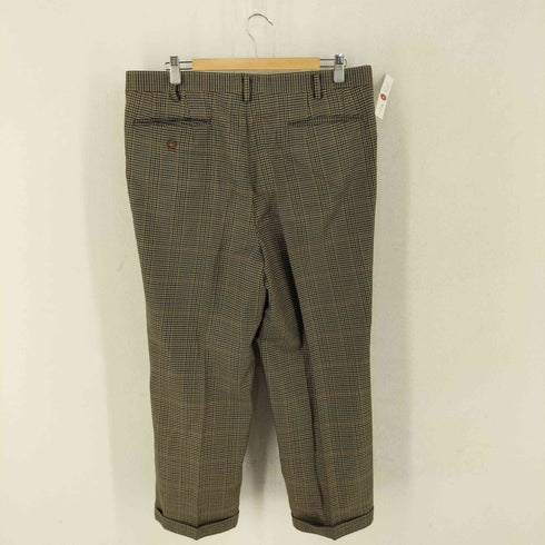 ダックス DAKS チェック柄 2タックスラックスパンツ 裾ダブル メンズ JPN:84-94