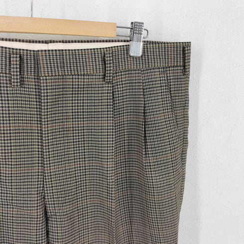 ダックス DAKS チェック柄 2タックスラックスパンツ 裾ダブル メンズ JPN:84-94