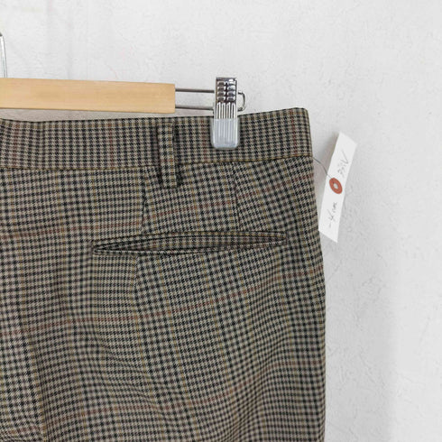 ダックス DAKS チェック柄 2タックスラックスパンツ 裾ダブル メンズ JPN:84-94