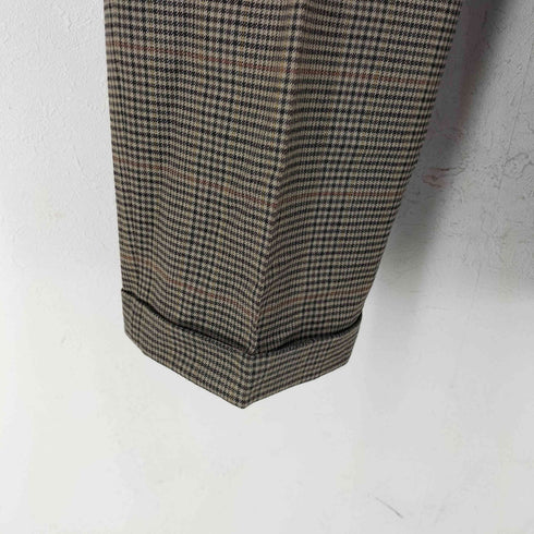 ダックス DAKS チェック柄 2タックスラックスパンツ 裾ダブル メンズ JPN:84-94