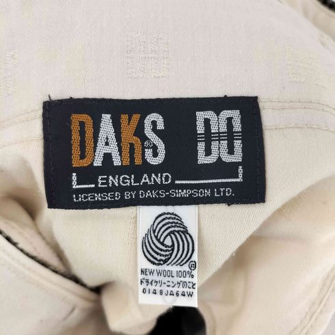 ダックス DAKS チェック柄 2タックスラックスパンツ 裾ダブル メンズ JPN:84-94
