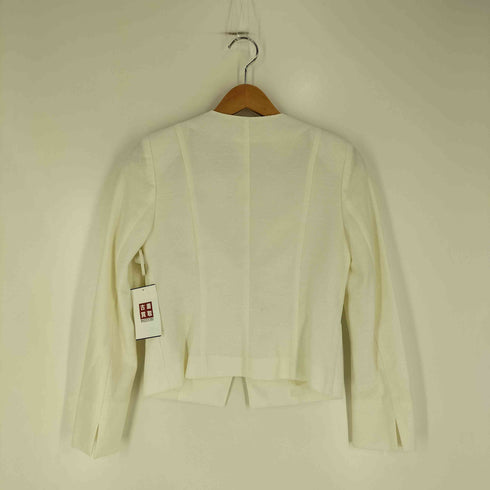 エポカ Epoca 切替 フックボタン リネン混 ノーカラージャケット レディース JPN:38