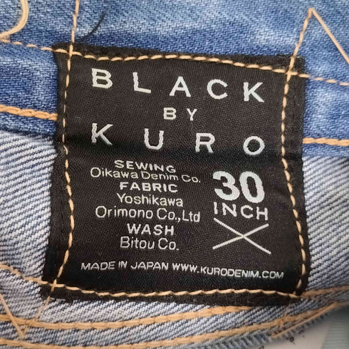 クロ KURO BLACK BY KURO セルビッジ 月桂樹ボタン ボタンフライ デニム メンズ 30inch