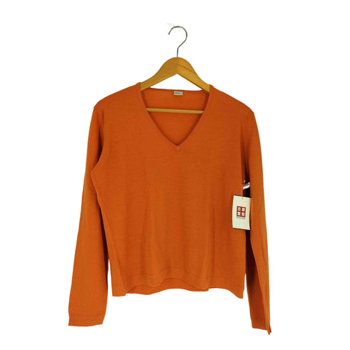 ジョンスメドレー JOHN SMEDLEY イングランド製 メリノウール Vネック ニット レディース import:L