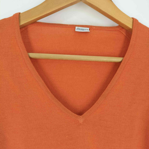 ジョンスメドレー JOHN SMEDLEY イングランド製 メリノウール Vネック ニット レディース import:L