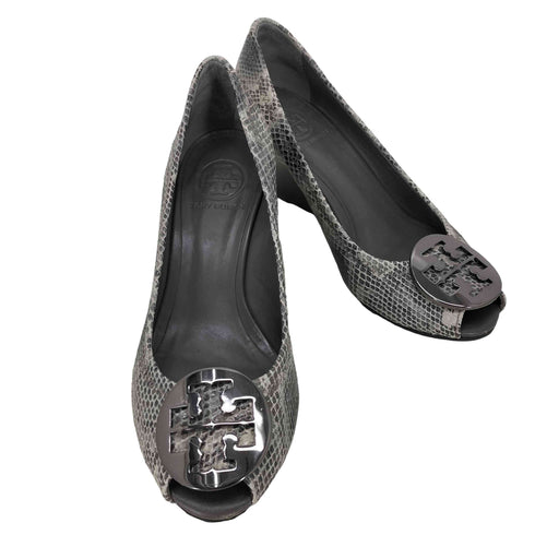 トリーバーチ TORY BURCH パイソン ウェッジソールパンプス レディース 51 5M