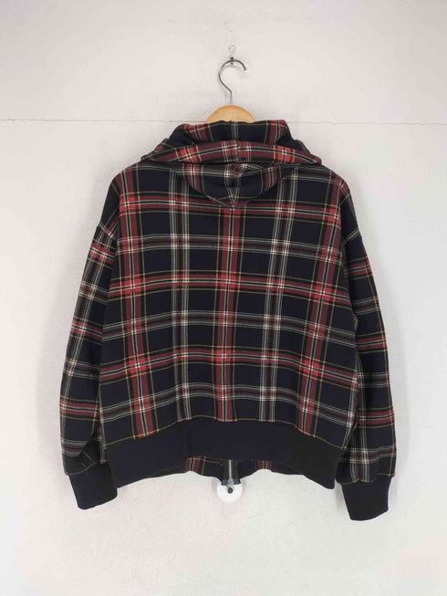 MOMENTEL 25FW Go Home Check Hoodie Y2K レディース