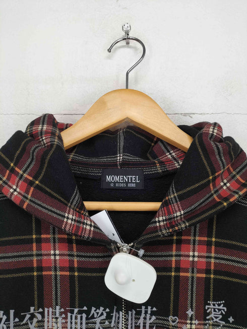 MOMENTEL 25FW Go Home Check Hoodie Y2K レディース