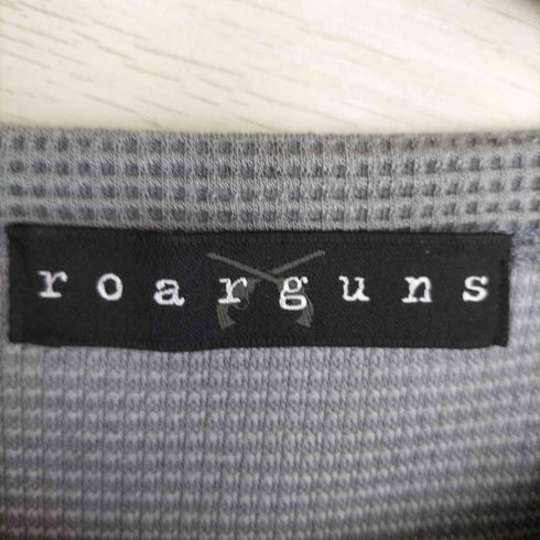 ロアーローガンス roar roarguns ロゴ刺繍 ラインストーン スワロフスキー 二丁拳銃 ワッフル クルーネックロングスリーブTシャツ メンズ JPN:3