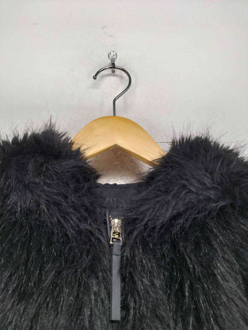 ザラ ZARA フェイクファークロップドジャケット レディース XS