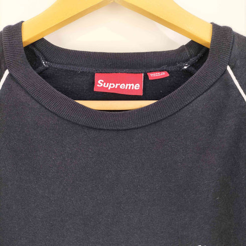 シュプリーム Supreme OLD カナダ製 紙タグ 青タブ ラグラン パイピングスウェット メンズ import:L