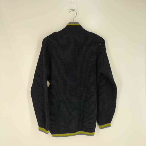 ステューシー Stussy 90S 紺タグ SSリンクロゴ 畦編み ハーフジップニット メンズ import:S