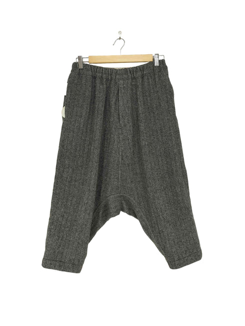 ブラックコムデギャルソン BLACK COMME des GARCONS AD2024 ヘリンボーン サルエルパンツ メンズ JPN:XS