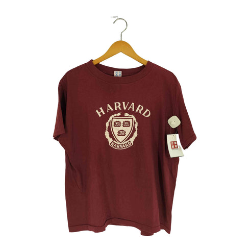 チャンピオン Champion 80S USA製 トリコタグ HARVARD ラバープリント Tシャツ メンズ import:XL