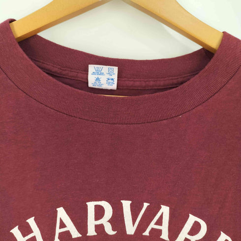 チャンピオン Champion 80S USA製 トリコタグ HARVARD ラバープリント Tシャツ メンズ import:XL