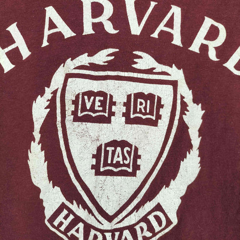 チャンピオン Champion 80S USA製 トリコタグ HARVARD ラバープリント Tシャツ メンズ import:XL