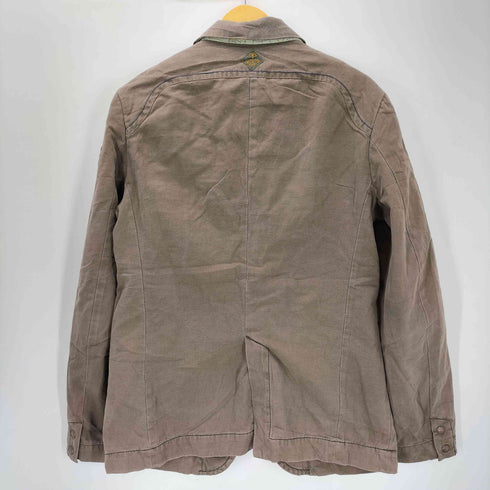 ディーゼル DIESEL AN3ENB 裏地総柄 袖ロゴパッチ ステッチ デザイン コットン 1B テーラード ジャケット Y2K メンズ import:L
