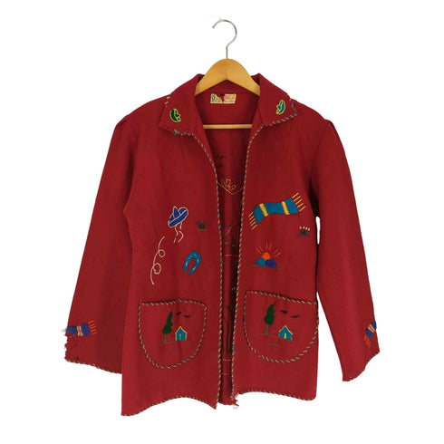 50S~60S メキシカン ウールパッチ ジャケット メンズ