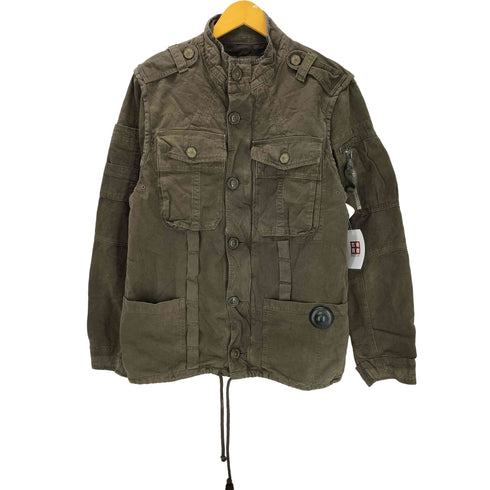 ギャップ Gap 00S 07AW OLD No.1969 アーミー サンプリング ミリタリー パラシュート ギミック フィールド ジャケット 裾ドローコード メンズ import:M