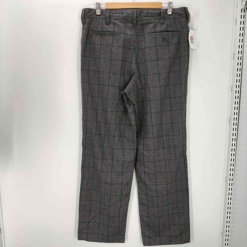 ギャップ Gap 00S 紺タグ OLD 混紡 ウール チェック ノータック ワイド トラウザー スラックス パンツ メンズ 36/34