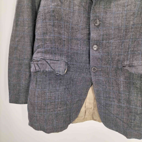 アクアスキュータム AQUASCUTUM 90S OLD グレンチェック 3B テーラード ジャケット メンズ 42