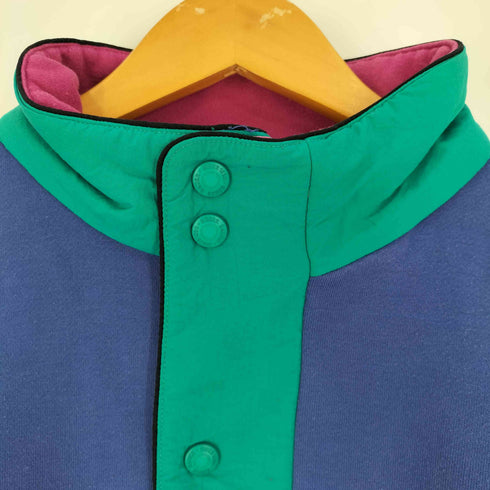 エディーバウアー Eddie Bauer 80S~90S マルチカラー ナイロン切替 プルオーバースウェット メンズ import:M