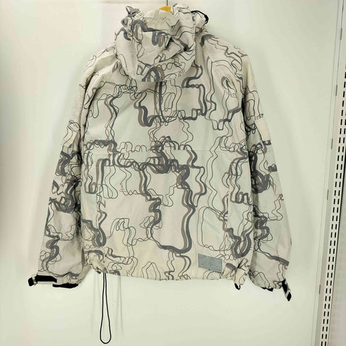 JESSE JACKET レイヤード ライナー付き 総柄 マウンテン パーカー ジャケット 裾ドローコード メンズ