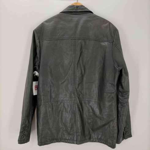 Kiabi Casual 裏地キルティング リアルレザー 本革 チェスター カーコート ジャケット メンズ import:XL